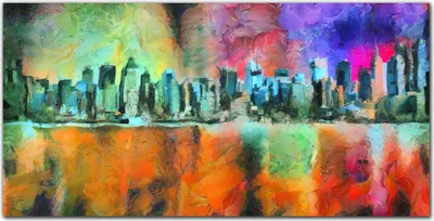 Produktbild von Coloray Bild aus Acryl 100 cm x 50 cm - Küche Wanddekoration Dekoration Wohnzimmer Gehärtetes Acryl Acrylblock mit Bild - Stadt
