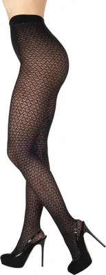 Produktbild von BANANALU 60 Den gemusterte Strumpfhosen Ajour 60 N1 Nero S