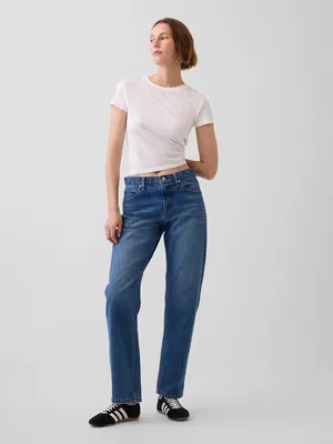 Produktbild von GAP Jeans mit mittelhohem Bund, geradem Schnitt und schmal zulaufendem Bein 28REG