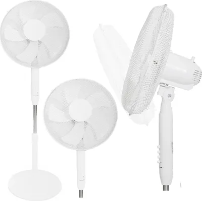 Produktbild von Standventilator 45 W - 3 Modi, 5 Flügel, Weiß