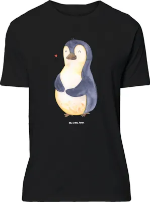 Produktbild von Mr. & Mrs. Panda Tshirt Pinguin Diät - Schwarz - Geschenk, T-Shirt, mit Spruch, Oversize Shirt, Foodbaby, Motivation, Abnehmen