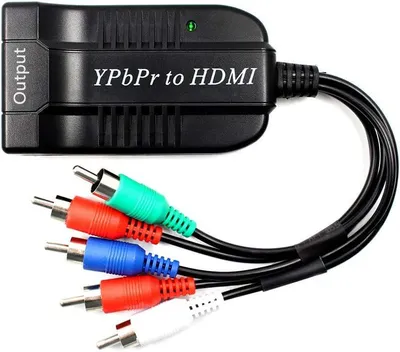 Produktbild von HDMI-zu-Komponenten-Scaler-Konverter (1080p), HDMI-zu-YPbPr-Eingangskonverter, HDMI-zu-Komponenten-Adapter für HDTV, Set-Top-Box, PC, PS3, Roku, Blu-ray und DVD (nur für DVD-Player)