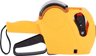 Obrázok produktu pre 8 Digit Manual Price Tag Labeller with Cover Robust Practical Comfortable Hand Feeling Price Tag Machine Yellow Chinese