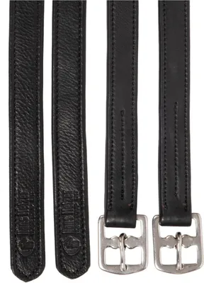 Image de Hans Melzer Horse Equipment Étriers en cuir Softtouch noir, taille : 140 cm