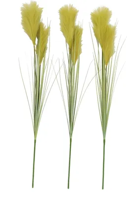 Produktbild von 2474U - Künstliches Pampasgras Natur 95 cm 3er Set – Premium Schilfgras Deko für Bodenvase & Boho-Stil