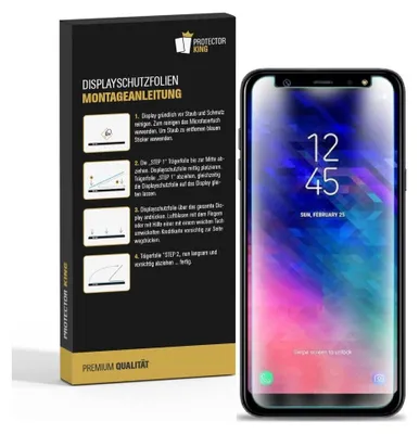 Produktbild von 2x Displayschutzfolie für Samsung Galaxy A6 Plus ANTI-REFLEX Displayfolie MATT