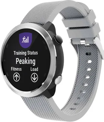 Produktbild von Strap-it Garmin Vivoactive 4 Armband Silikon - 45mm - Grau