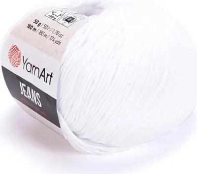 Produktbild von YarnArt Jeans (50g/160M) 62 weiß