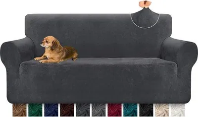 Produktbild von Famanu Sofaüberzug Superweich - - Elastische Schaumstoffstäbe - Möbel Schutz - Grau