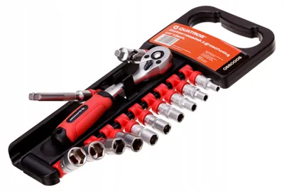 Produktbild von QUATROS Steckschlüsselsatz mit Ratsche 1/4 Zoll 13-teilig