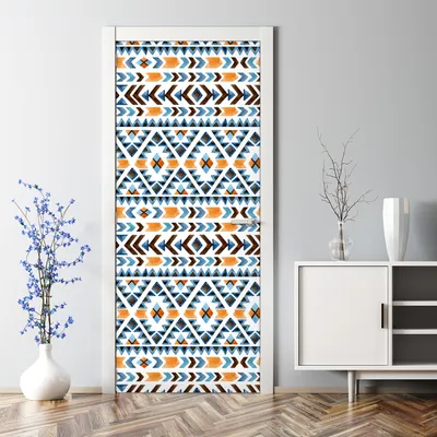 Produktbild von Dekorative Türposter selbstklebend Klebefolie Wandaufkleber Türaufkleber Boho ethnisch 85 x 200 cm