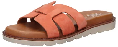 Productafbeelding van camel active dames slipper met gevoerd leren voetbed, oranje, dameskleding - 4