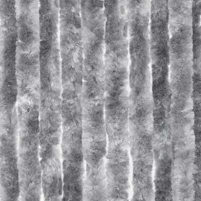 Produktbild von Moritz Flauschvorhang aus Chenille 56 x 185 cm grau Türvorhang als Fliegenschutz Insektenschutz für Camping Wohnwagen