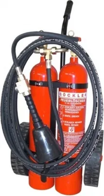 Produktbild von 10kg Kohlendioxid CO2 Feuerlöscher, fahrbar Löschwagen EN 1866