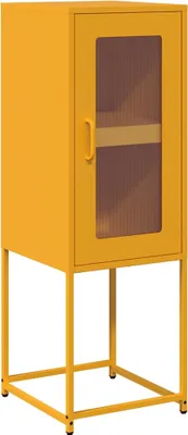 Zdjęcie produktu dla Komoda Musztardowo-żółta 36x39x107 cm Stal walcowana na zimno
