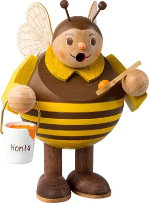 Produktbild von Biene - Kugelrauchfigur (15cm) Räuchermann von Richard Glässer