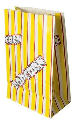 Produktbild von Popcorn Tüten, Pergament-Ersatz 2,5 l 22 cm x 14 cm x 8 cm "Popcorn" fettdicht