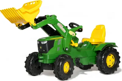 Produktbild von rolly toys Farmtrac John Deere 6210R Trettraktor mit Trac Lader , Maße: 142x53x81 cm; 61 109 6