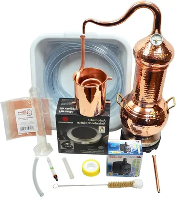 Produktbild von Stookkessel - Destillierkessel - Destilliergerät - Moonshine-Kessel - Kupferkessel - 2 Liter Fassungsvermögen