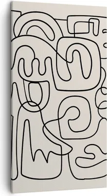 Produktbild von Bild auf Leinwand - Leinwandbild - Einteilig - Linien Figuren Formen - 45x80cm - Wand Bild - Wanddeko - Wandbilder - Leinwanddruck - Bilder - Wanddekoration - Leinwand bilder - Wandbild - PA45x80-5121