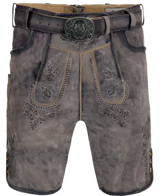 Immagine prodotto di Pantaloni corti in pelle tradizionale Felix granito 62