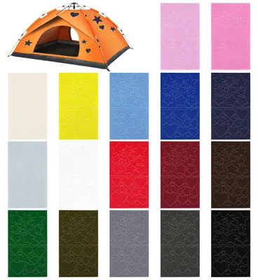Reparaturflicken-Set, 17 Stück, selbstklebend, Polyester, gemischte Farben