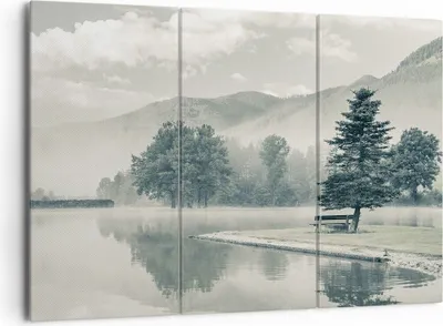 Produktbild von Bild auf Leinwand - Leinwandbild - 3 Teile - Cool Landschaft Berge - 165x110cm - Wand Bild - Wanddeko - Wandbilder - Leinwanddruck - Bilder - Wanddekoration - Leinwand bilder - CE165x110-4611