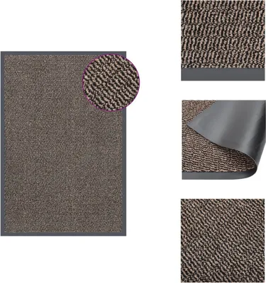 Image de vidaXL Tapis de sol tufté 80x120 cm Marron foncé - Paillassons