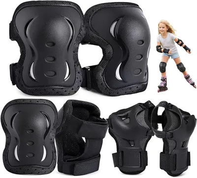 Produktbild von Knieschoner Kinder-Knieschützer, 6-in-1 für Jungen und Mädchen, Set für Kinder, zum Skaten, Radfahren, Skateboarden