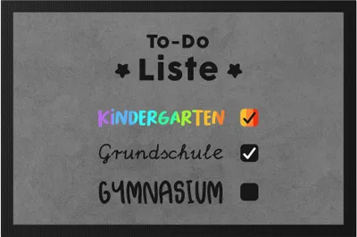 Produktbild von To Do Liste Fußmatte  Checkliste 5. Klasse Gesamtschule Gymi Geschenkidee