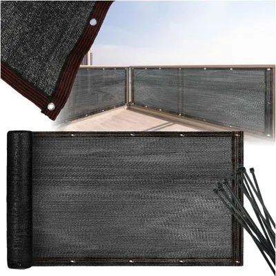 Immagine prodotto di KIK KX3157 Rete per balconi 105 x 500 cm, nera