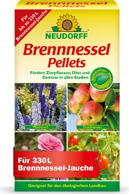 Produktbild von Neudorff Brennnessel Pellets 500 g für 330L Brennnessel-Jauche - fördert kräftiges Wachstum, Blütenbildung und Fruchtansatz