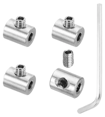 Drahtseilklemmen-Set 3 mm, 4 Stück, Edelstahl, silber