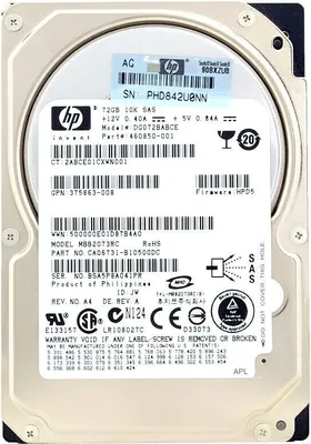 Produktbild von Festplatte HP DG072BABCE 72GB 10 000Rpm Sas 2,5'' Zoll 460850-001