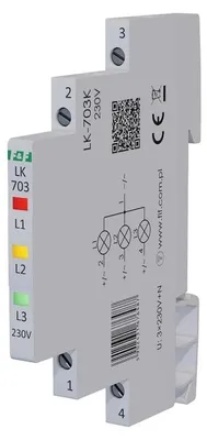 Image de LK-703K Voyant lumineux modulaire 3X LED 0.3M 230V Rouge/jaune/vert