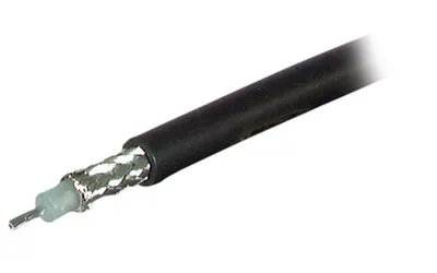 Immagine prodotto di Cavo coassiale RG58 C/U, 50 ohm, nero -- PVC, rotolo da 100 m