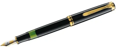 Produktbild von Pelikan M800, Schwarz, Gold, Integriertes Befüllsystem, Diamond, Harz, Gold, Kursiv nib, Gold/Rhodium