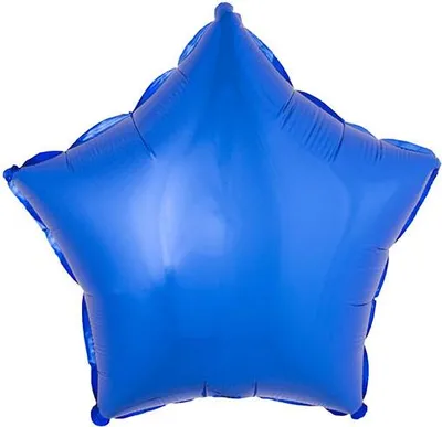 Imagen del producto de Globo de aluminio con forma de estrella, color azul - Talla única