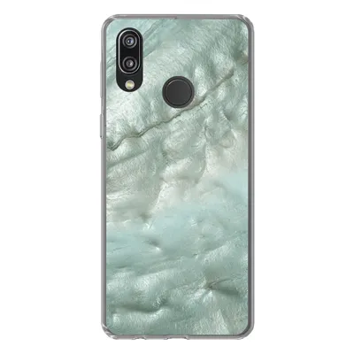 Produktbild von MuchoWow® Handyhülle Schutzhülle Hülle für Huawei P20 Lite (2020) Natursteine - Grün - Perlmutt Silikon Softcase Handy Hülle - Kartenhalter