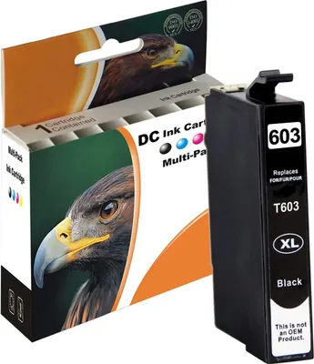 Produktbild von 1x D&C Tintenpatrone Schwarz ersetzt Epson 603 XL – Kompatibel mit Epson Expression Home & WorkForce Serien