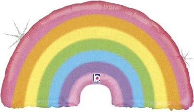 Produktbild von Shape Folienballon Pastell Regenbogen Holo