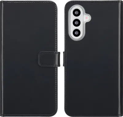 Produktbild von Selencia Echtleder Klapphülle Samsung Galaxy A26 - Schwarz