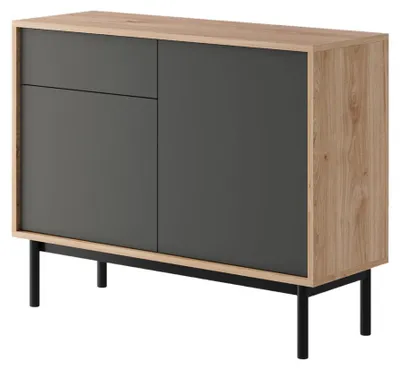 Produktbild von Sideboard Basic Kommode 104x39x84cm 2-türig Jackson Hickory / graphit