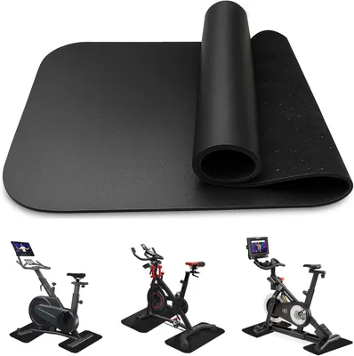 Imagen del producto de Alfombrillas de fitness, paquete de 2 unidades, 70x28 cm, 6 mm de grosor, antideslizantes, para cintas de correr y gimnasios