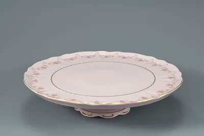 Zdjęcie produktu dla Sonata, talerz na ciasto, 26 cm, różowa porcelana, kwiaty, Leander