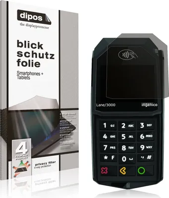 Produktbild von Blickschutzfolie für Ingenico Lane 3000 matt Schutzfolie Folie Display Schutz dipos