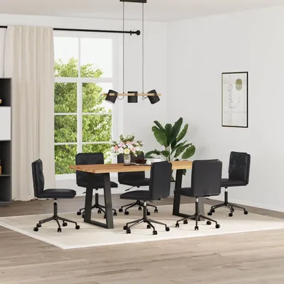 Produktbild von Möbel Esszimmerstühle 6 Stk. Schwarz Kunstleder - Esszimmerstühle 3315716