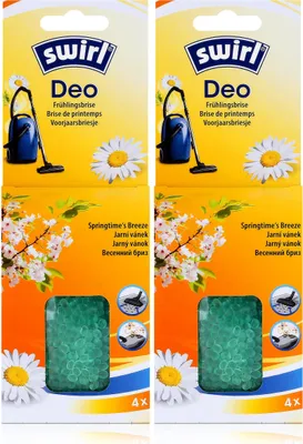 Produktbild von Swirl Deo für Staubsauger Frühlingsbrise - 4 Beutel Staubsaugerduft (2er Pack)