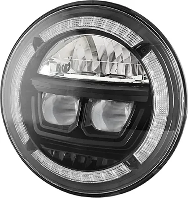 Produktbild von LED Scheinwerfer 7 Zoll E-Prüfzeichen schwarz Bi-LED Jeep JK 07-18