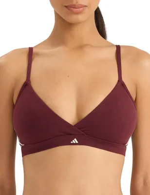 Productafbeelding van adidas dames triangelbh met omslagdetail - Sport Active Essentials, 3 strepen